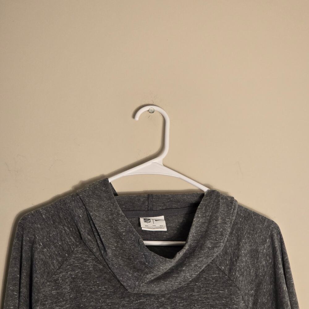 Nike Heather Charcoal Cincinnati Bengals Raglan Funnel Neck Pullover Hoodie XXL - Picture 4 of 11